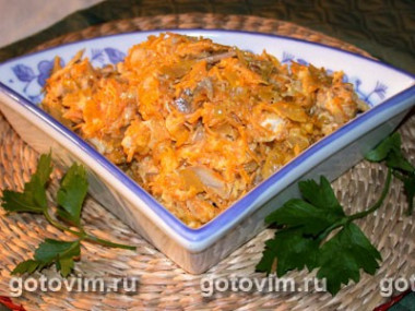 Салат из моркови с курицей