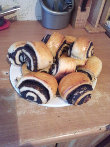 булочки с маком