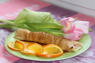 БЛИНЫ С ЯБЛОКАМИ В КАРАМЕЛИ ПО-ФРАНЦУЗСКИ