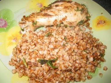 Гречка с курицей томленная в духовке