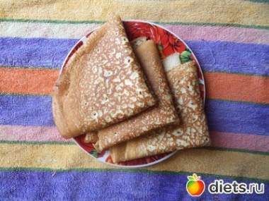 Блины постные на минералке