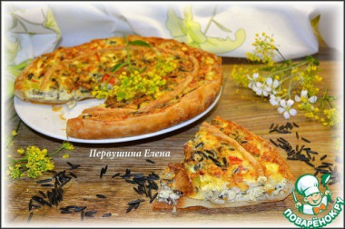 Открытый заливной пирог "Аля-киш"