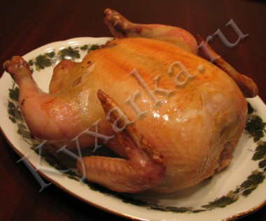 Запеченная курица с предварительной сухой засолкой