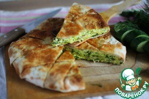 Быстрый слоеный сырный пирог из лаваша
