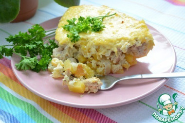 Запеканка из курицы со сметаной "нежность"