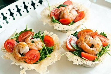 Корзинки из пармезана.