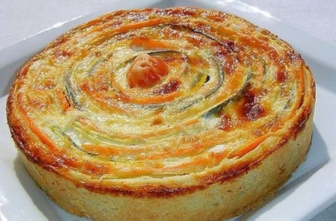 Овощной пирог "Осеннее солнце"