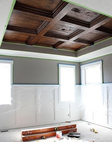 деревянный потолок своими руками: мастер-класс