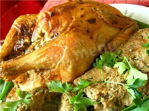 Фаршированный цыпленок по-арабски