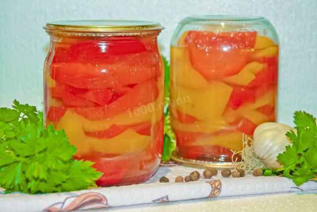 Перец болгарский на зиму дольками маринованный