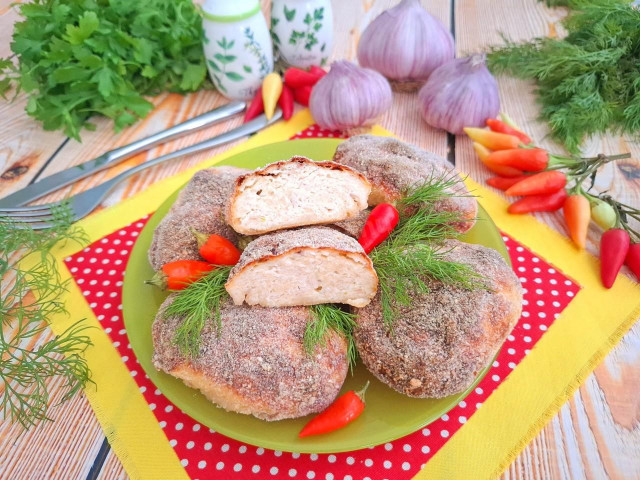 Куриные котлеты в панировке в аэрогриле