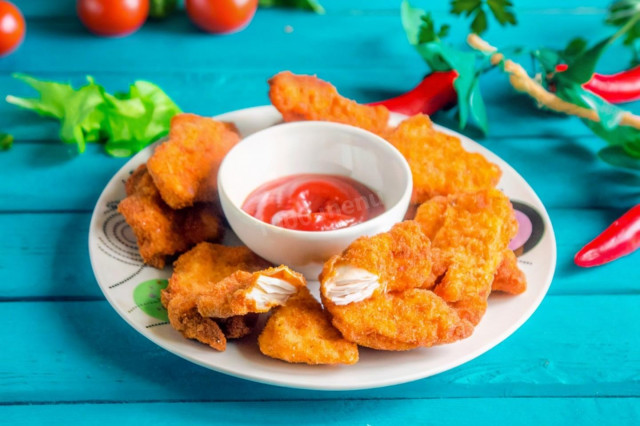 Наггетсы из грудок во фритюре