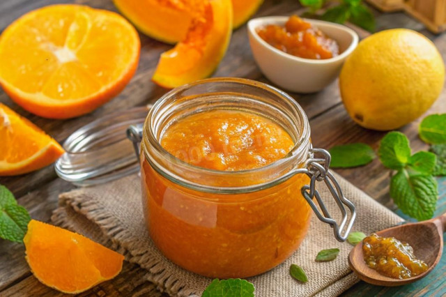 Тыквенный джем с апельсином и лимоном