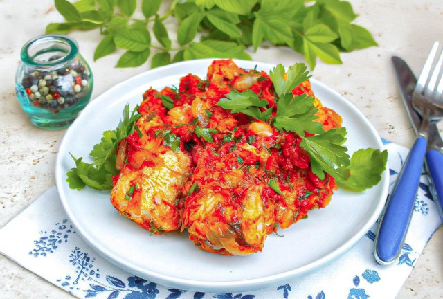 Рыба под маринадом из моркови и лука