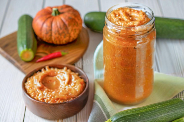 Икра из тыквы и кабачков на зиму с майонезом