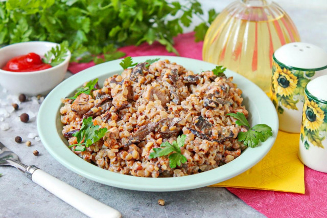 Гречотто с грибами и курицей