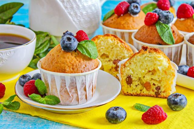 Кексы в формочках на сметане