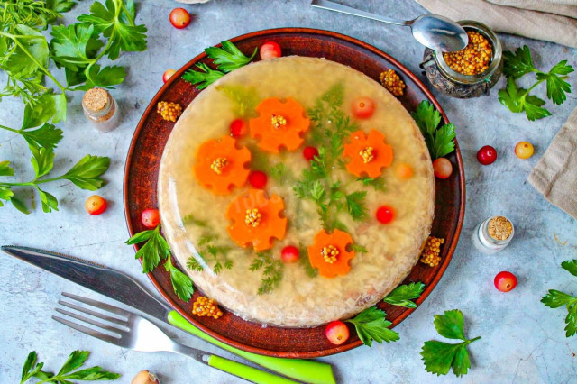 Холодец из свиных ножек с желатином