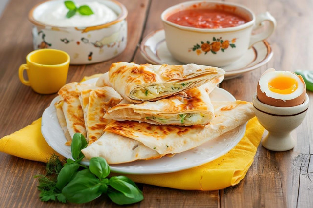 Бутерброды из лаваша с сыром на сковороде