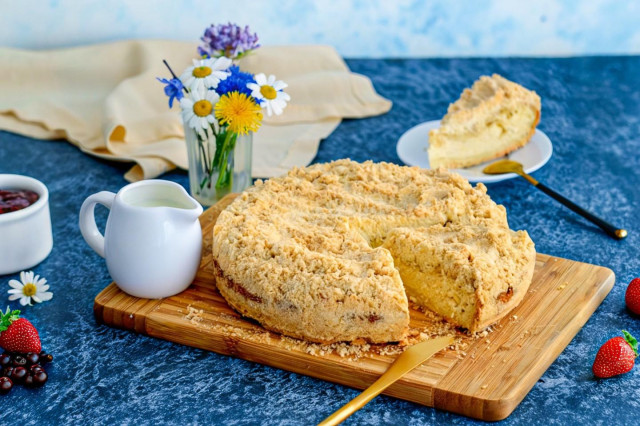 Королевская ватрушка с творогом в духовке классическая