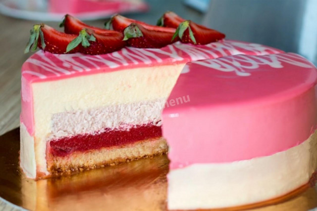 Муссовый торт с зеркальной глазурью для начинающих рецепт фото пошагово и  видео - 1000.menu