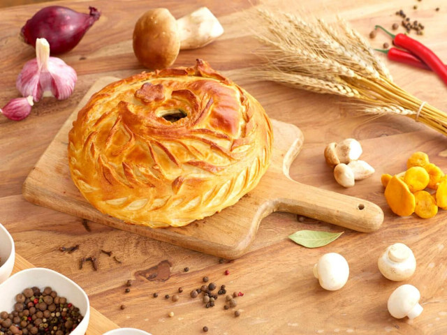 Курник в духовке на кефире