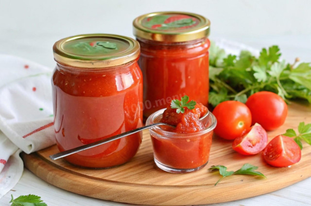 Томатная паста домашняя без соли и без сахара