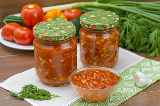 Салат на зиму с перловкой и овощами