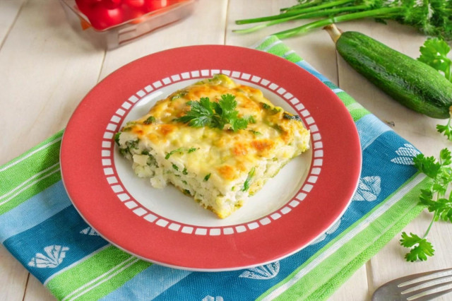 Запеканка из кабачков с творогом в духовке