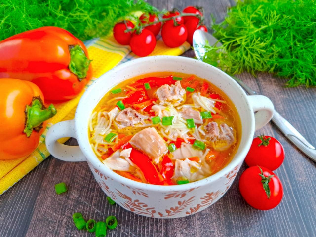 Куриный суп с вермишелью без картошки