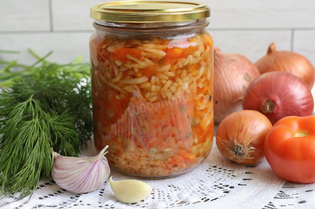 Рис с капустой на зиму