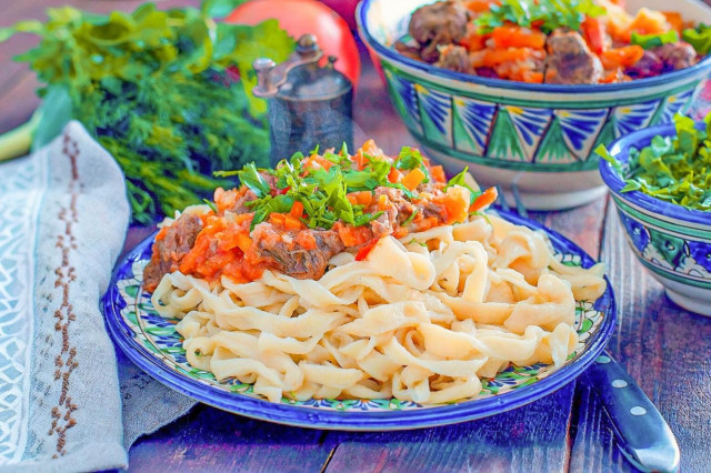 Лапша для лагмана домашняя