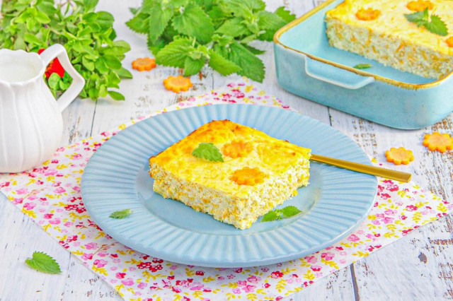 Творожная запеканка с морковью