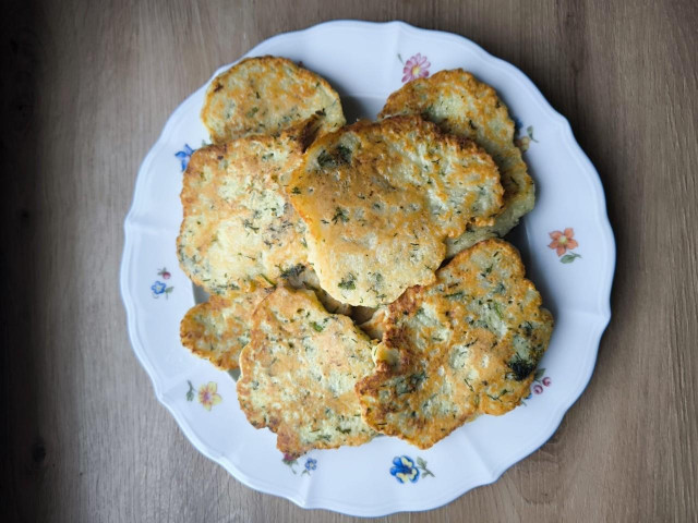 Картофельные оладьи с кабачком