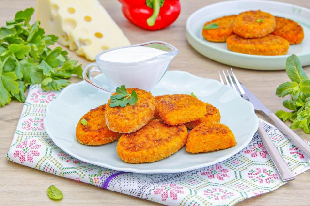 Котлеты из моркови с сыром