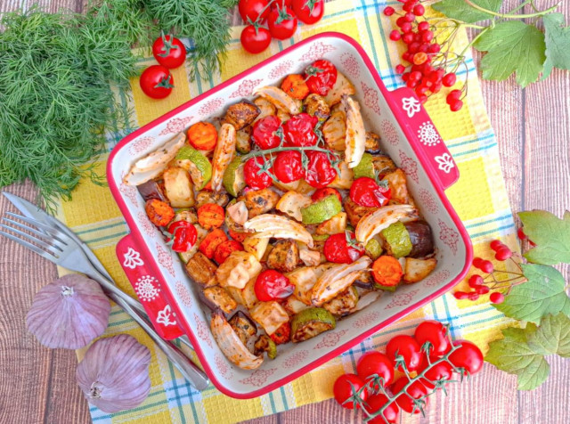 Овощное рагу в аэрогриле