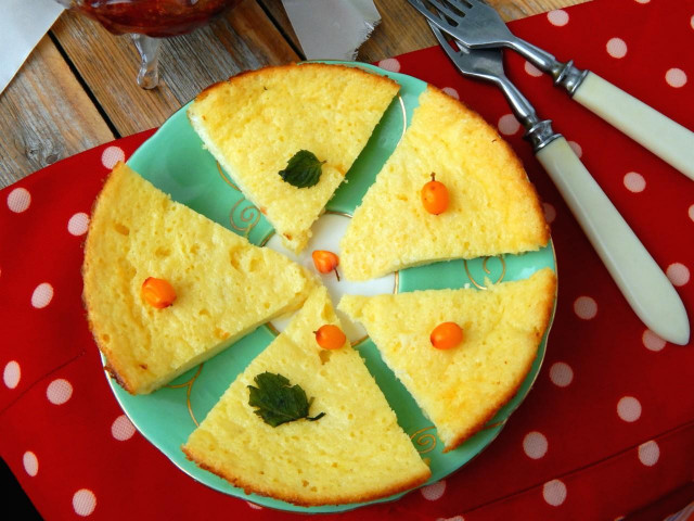 Творожная запеканка с кукурузной крупой