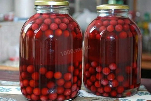 Компот на зиму из вишни на 3 литровую банку
