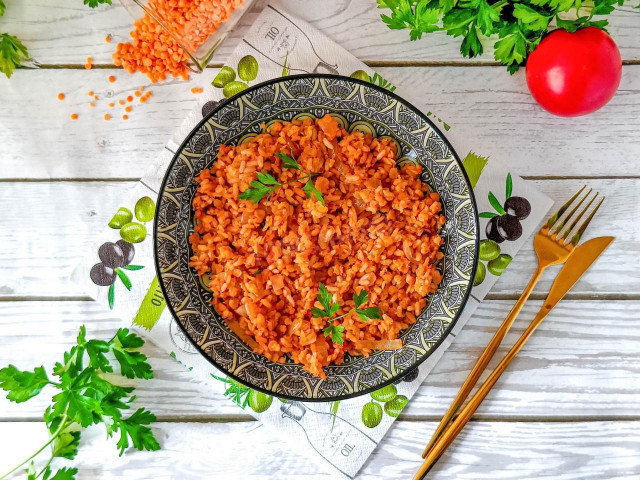 Рис с чечевицей