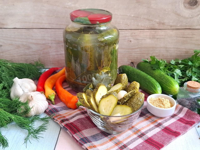 Малосольные огурцы с горчицей  хрустящий вкус лета