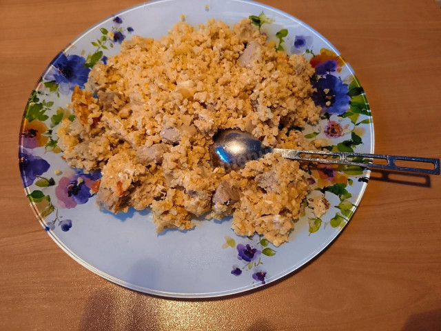 пшено со свининой
