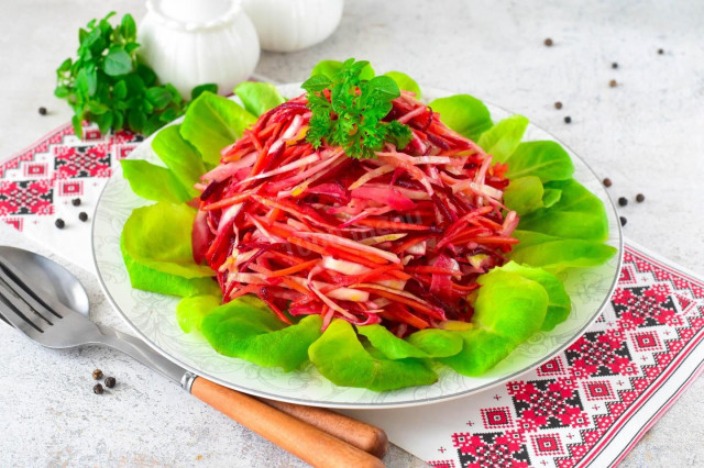 Салат из капусты и свеклы