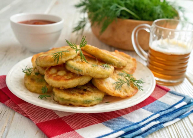 Кабачки пивном кляре кружочками