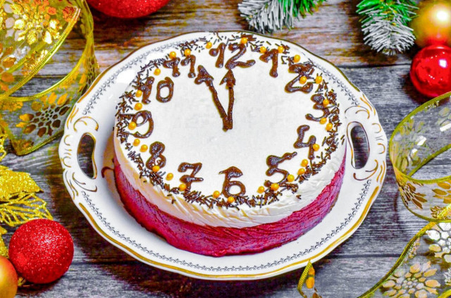 Торт Часы на Новый год