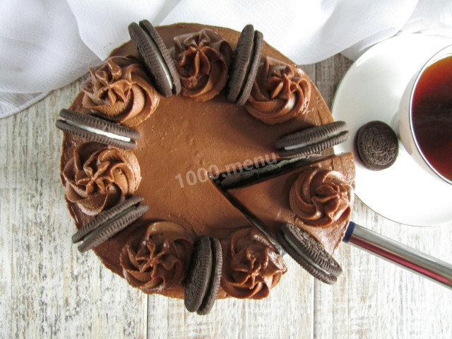 Торт Орео шоколадный без выпечки