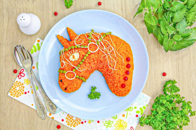 Салат на год Лошади