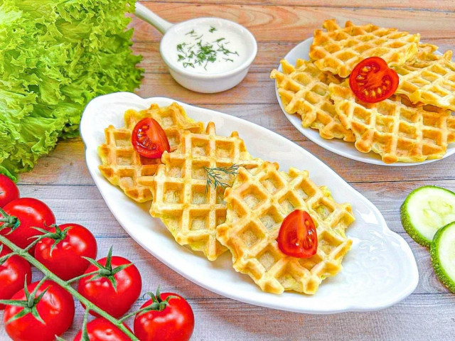 Венские вафли из кабачков