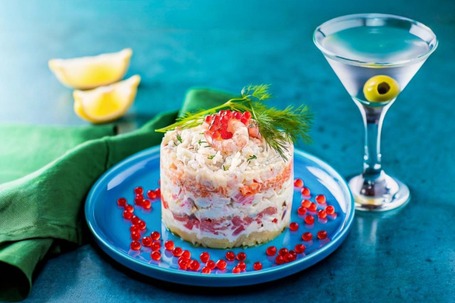 Салат Царская шуба с красной рыбой