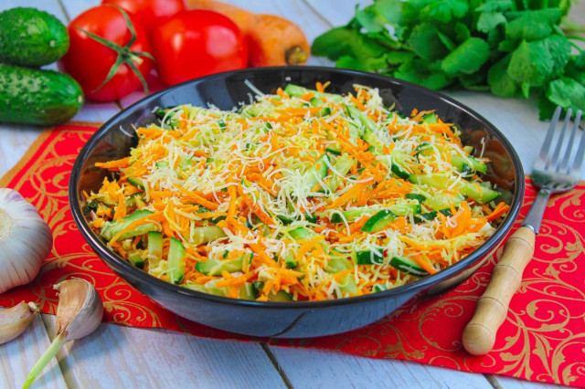 Салат морковь сыр огурец