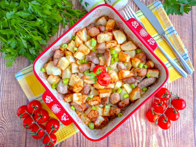 Свинина с картошкой в аэрогриле